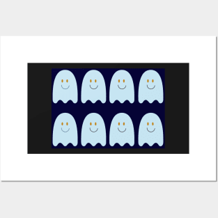 Cute ghost pattern Posters and Art